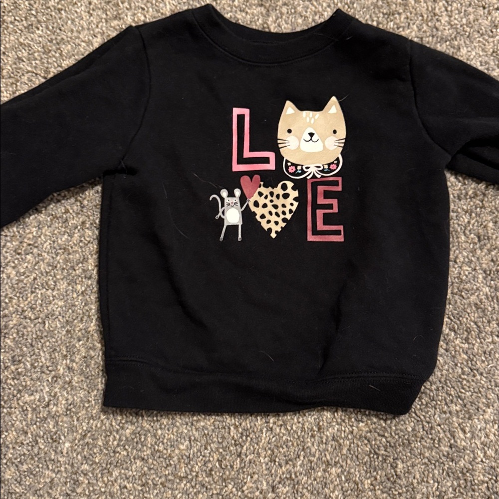Black Cat Love Sweatshirt